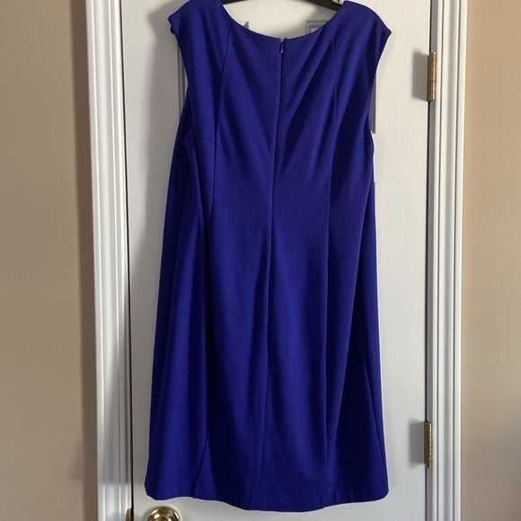Chico’s So Slimming Royal Blue Sheath Large Size 14 Dress - Picture 4 of 6
